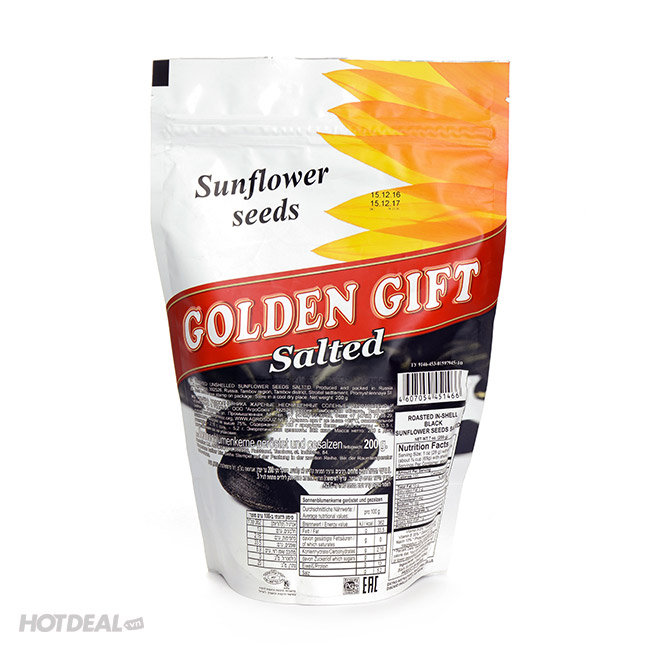 200gr Hạt Hướng Dương Golden Gift Sunflower Seeds Tẩm Muối