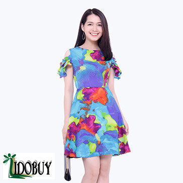 Đầm Xòe Tay Rớt TH Lidobuy