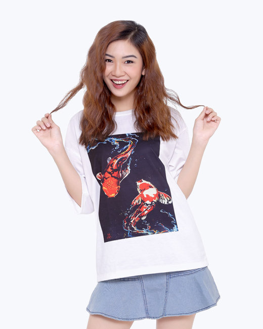 Áo Thun Nam/Nữ Họa Tiết Cá Chép