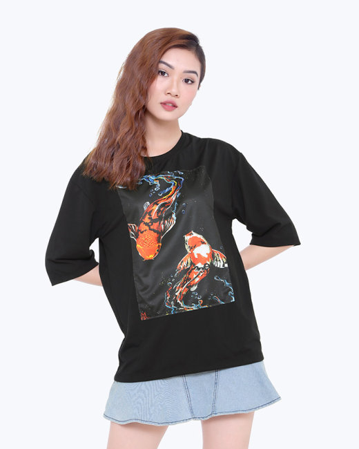 Áo Thun Nam/Nữ Họa Tiết Cá Chép