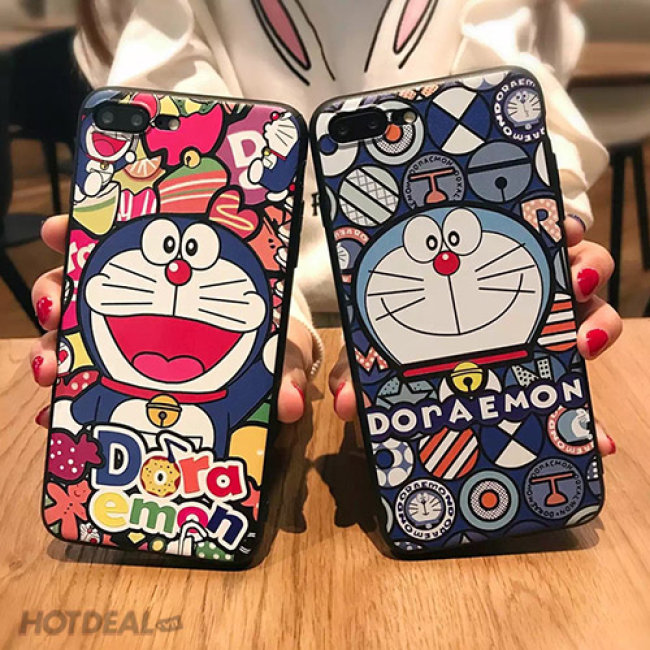 Ốp Lưng IPhone Họa Tiết Doraemon 3D Khay Dẻo Cực Đẹp