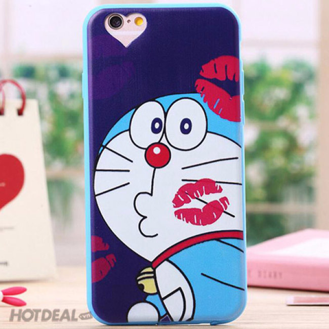 Ốp Lưng IPhone Họa Tiết Doraemon 3D Khay Dẻo Cực Đẹp