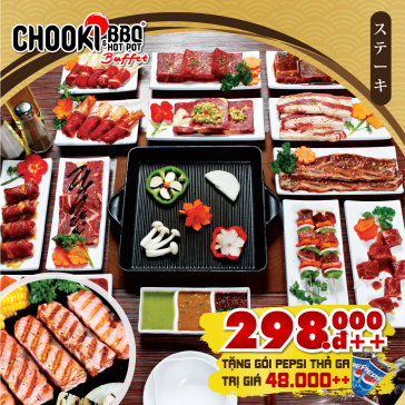 Hệ Thống Buffet Chooki BBQ & Hotpot Tặng Pepsi Uống Không Giới Hạn