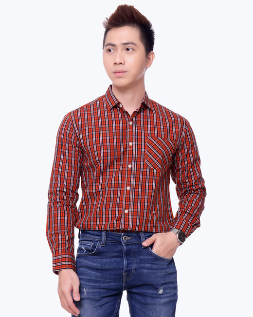 Áo Sơ Mi Nam Tay Dài S2115029- TH MK Jeans