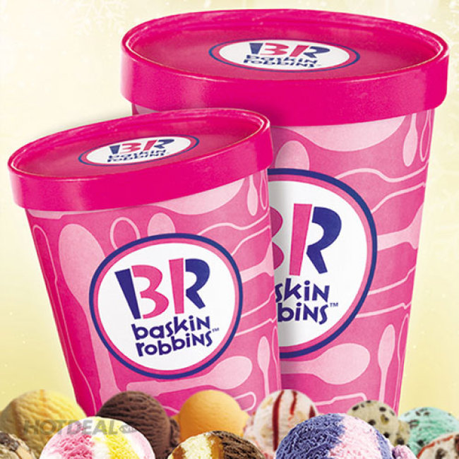Baskin Robbins - Combo 2 Hộp Kem Prepack 120ml Nổi Tiếng Thế Giới