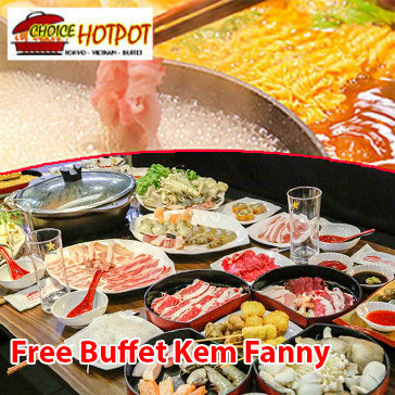 Buffet Trưa Lẩu Nhật, Hải Sản & Bò Mỹ, Free Buffet Kem Fanny, Tráng...