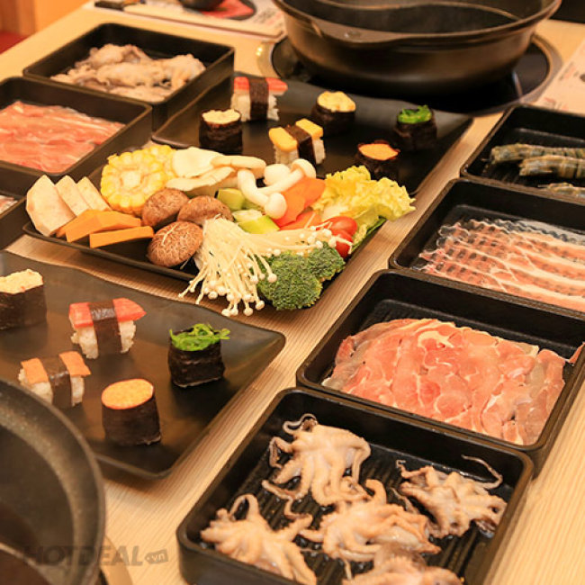 Buffet Tối Shabuya Aeon Mall Bình Tân Lẩu Nhật, Bò Mỹ, Sushi, Free...