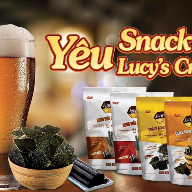 Combo 10 Gói Snack Rong Biển Vị Kim Chi Hàn Quốc Lucy’s Crunch 