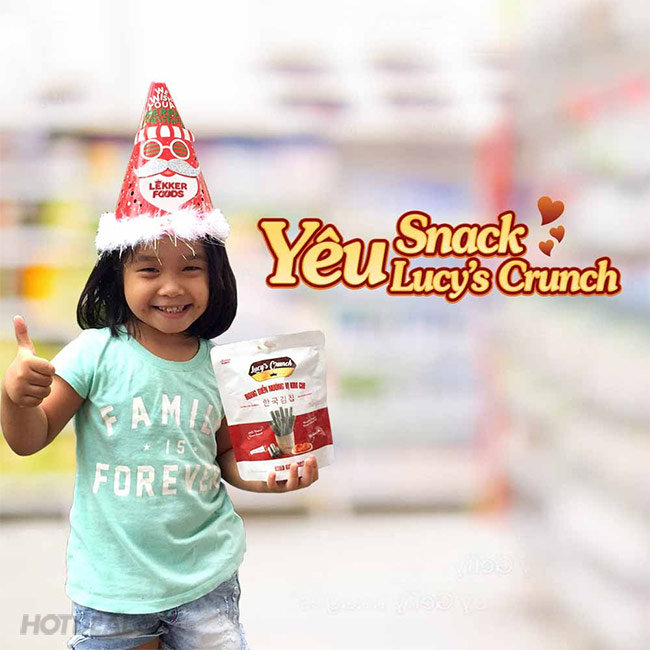 Combo 10 Gói Snack Rong Biển Vị Bò Nướng BBQ Lucy's Crunch 