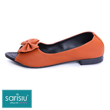 Giày Bệt Nơ Xinh Hở Mũi Sarisiu 865