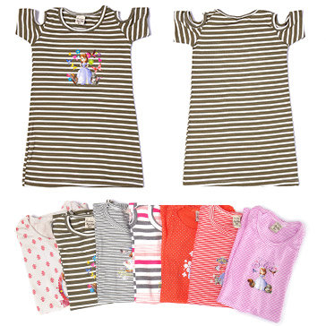Combo 2 Đầm Rớt Vai Xinh Xắn Cho Bé (Size 4 Đến 12)
