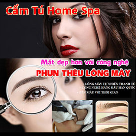 Phun Vi Tản Bột 3D Chân Mày Công Nghệ Hàn Quốc - Cẩm Tú Home Spa