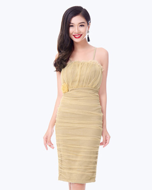 Đầm dự tiệc sang trọng big size cao cấp đính cườm size 45-67kg có màu vàng  nữaq - Đầm, váy nữ | ThờiTrangNữ.vn