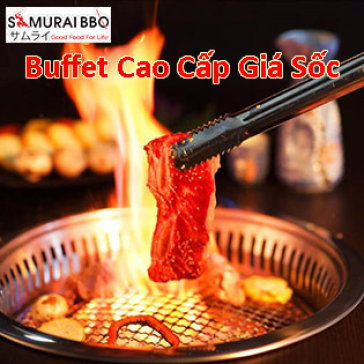 Buffet Samurai BBQ - Tối/ Trưa Gần 60 Món BBQ Bò Mỹ, Lẩu, Hải Sản & Sushi - Tặng Buffet Coca