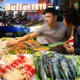Buffet 60 Món Bò Mỹ Úc + Tôm Càng, Hải Sản Nướng, Free Nước - Yoyo BBQ
