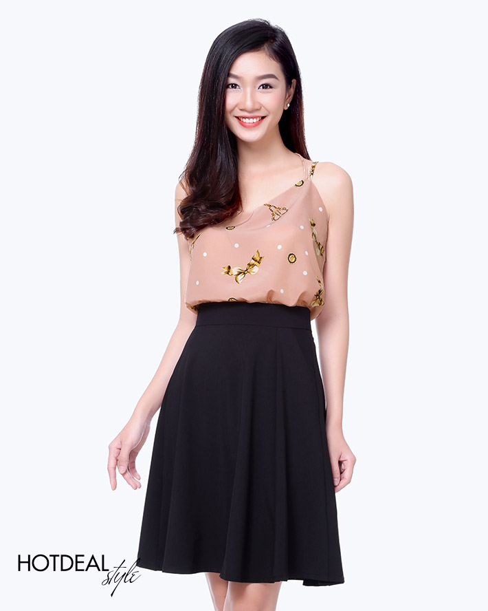 Chân váy ngắn, dày dặn, dáng xòe, chất vải Umi, cá tính, phong cách Hàn  Quốc - CV188 - MixASale