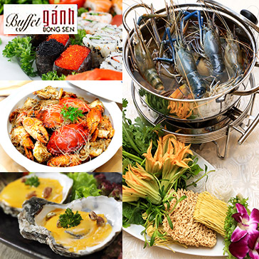 Buffet Trưa Gánh Bông Sen 4* - Hải Sản 3 Miền Tại Phố Đi Bộ Nguyễn Huệ