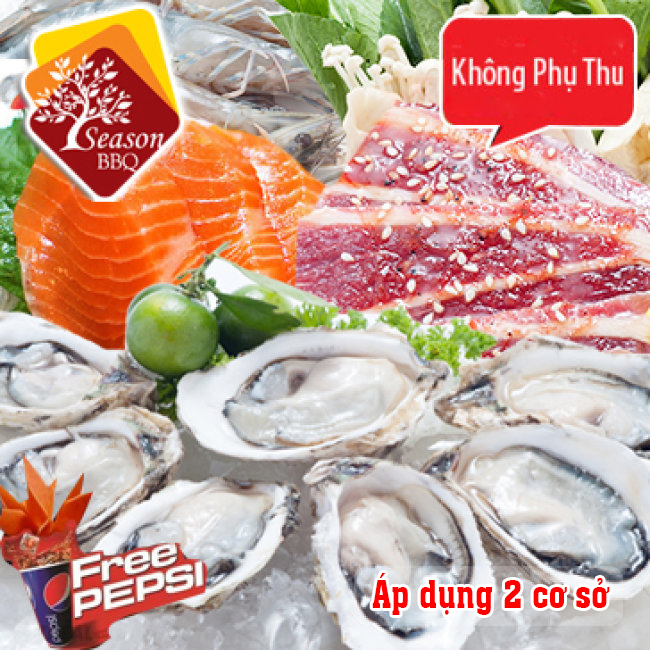 Buffet Nướng Và Lẩu Tại Nhà Hàng Season BBQ - Tặng Pepsi Tươi Không Gới Hạn