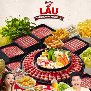 Buffet Lẩu Trên Đĩa Bay Khổng Lồ Tại Hệ Thống Food House – Duy Nhất Tại Việt Nam