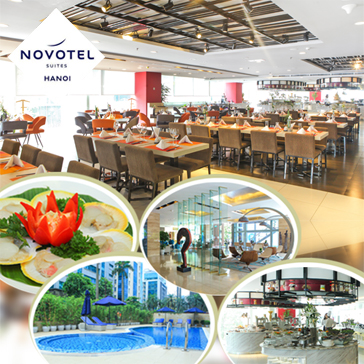 Combo Buffet Trưa Và Bơi Thỏa Thích Tại Bể Nước Mặn Chuẩn Quốc Tế - Khách Sạn Novotel Suites Hanoi