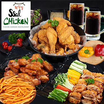Hệ Thống Ssal Chicken – Combo 10 Món Cực Hot Cho 02 Người – Gà Áo Bột Gạo Giòn Ngon Bá Đạo
