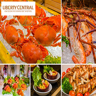 Liberty Riverside 4 Sao - Buffet Tối Hải Sản, Sashimi Cao Cấp Từ Thứ 2 Đến Thứ 5