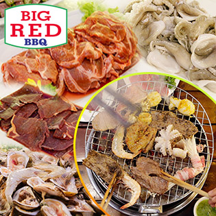 Buffet Tối Big Red Hơn 80 Món Nướng Bò Mỹ, Hải Sản, Sushi - Bao Gồm Nước & Tráng Miệng