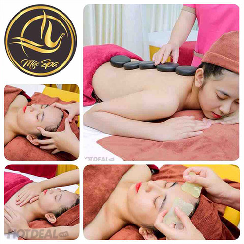 Combo Làm Đẹp (135 Phút) - Massage Body Tinh Dầu Đá Nóng Kết Hợp Ấn Huyệt Đầu, Vai, Cổ, Gáy + Chăm Sóc Da Mặt + Kim Ngọc Mãn Đường Tại Mộc Spa - Healthy And Beauty