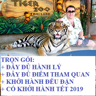 Tour Trọn Gói Thái Lan 5N4Đ Cực Hot – Tặng BBQ Hải Sản - Lẩu Suki Soup Buffet Nhà Hàng Xoay 86 Tầng - Trại Hổ Tiger Zoo - Tòa Nhà Tỷ Phú – Có Khởi Hành Tết