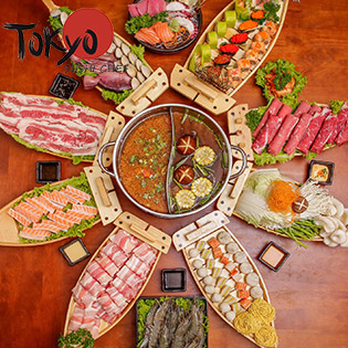 Deal Hot - Buffet Thuyền Khổng Lồ - Sashimi, Sushi, Lẩu Bò Mỹ, Hải Sản Nhật Tại Tokyo Sushi