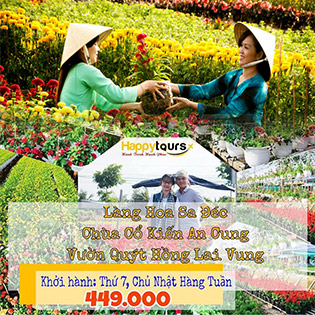 Tour Du Xuân Đồng Tháp 1 Ngày - Làng Hoa Kiểng Sa Đéc - Vườn Quýt Hồng Lai Vung - Khởi Hành Thứ 7, Chủ Nhật Hàng Tuần