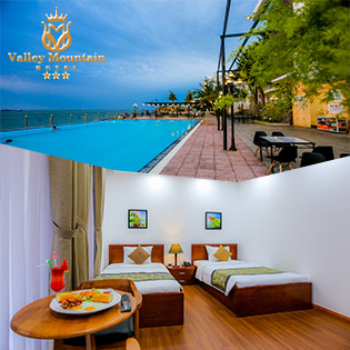 Valley Mountain Vũng Tàu 3* Sát Biển - Phòng Deluxe 2N1Đ Khu A Sát Biển Dành Cho 2 Khách - Gồm Ăn Sáng – Hồ Bơi – Xe Đạp Đôi Miễn Phí