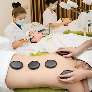 Buffet Spa – Massage Thuỵ Điển Đá Nóng Kết Hợp Bấm Huyệt Shiatsu/ Thanh Tẩy Làn Da Tại Lamode Beauté Home Spa