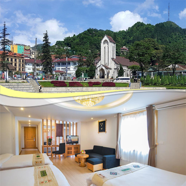 Combo Sapa: 2N1Đ Khách Sạn 4* + Vé Xe Khứ Hồi HN – Sapa, Áp Dụng Cho 1 Người