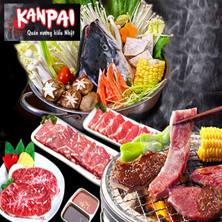 Buffet Nướng Lẩu Bò Mỹ, Hải Sản, Cá Hồi + Buffet Pepsi Không Giới Hạn Đến Hết 31/3 - Hệ Thống Nướng Nhật Bản Kanpai (Đã Bao Gồm VAT)