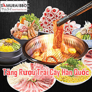 Buffet Tối Gần 70 Món BBQ Bò Mỹ, Hải Sản, Sushi & Lẩu Nhật Tại Samurai BBQ - Tặng Buffet Kem