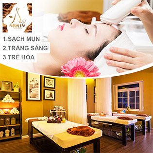 17 Bước Trắng Mịn Oxyjet, Sạch Mụn, Nâng Cơ Trẻ Hóa, Se Khít Lỗ Chân Lông Tại A'skin Spa