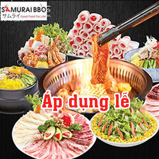 Buffet Tối Samurai BBQ - Gần 70 Món BBQ & Lẩu Bò Mỹ, Hải Sản & Sushi – Tặng Buffet Kem