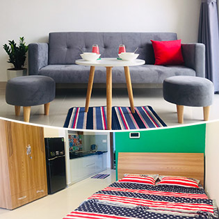 Sky Center Apartment – 1 Phòng Ngủ Skype Dành Cho 4 Người 2N1Đ - Có Hồ Bơi Tràn Bờ, View Hồ Bơi Xanh - Không Phụ Thu Lễ & Cuối Tuần