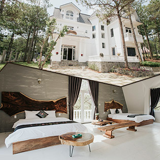 Tremolo Villa Đà Lạt - Phòng Đôi (Giường King) 2N1Đ Dành Cho 04 Người - Nằm Trong Khu Nghỉ Dưỡng Cao Cấp Hồ Tuyền Lâm - Không Phụ Thu Lễ, Tết