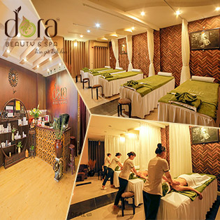 Dora Beauty & Spa - Giảm Siêu Combo 5 Buffet Massage Thư Giãn (90 Phút): Nhẹ Gót Hồng/ Xua Tan Mỏi Mệt/ Da Sáng Dáng Xinh/ Suối Nguồn Tươi Trẻ/ Sắc Hoa Dáng Ngọc