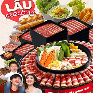 Buffet UFO - Buffet Lẩu Trên Đĩa Bay Khổng Lồ Tại Hệ Thống 9 Chi Nhánh Food House