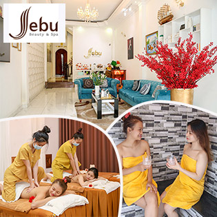 (100’) Massage Body + Xông Hơi + Ngâm Chân + Đắp Mặt Nạ/ Triệt Lông - Hệ Thống Jebu Beauty & Spa 5*