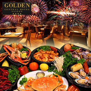 Buffet Chào Đón Năm Mới Ngắm Pháo Hoa Đẹp Nhất Sài Gòn Tại Tầng 16 Golden Hotel 4*