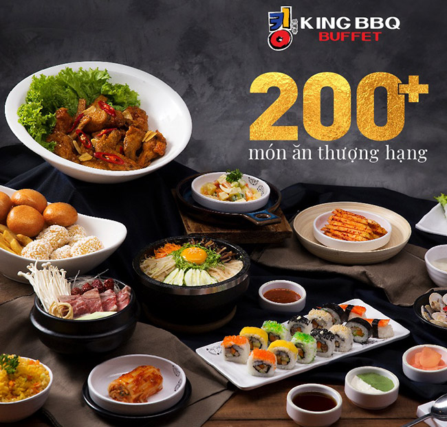 King BBQ Hoàng Hoa Thám - Đệ Nhất Vua Buffet Nướng Hơn 200 Món Ngon Hàn Quốc
