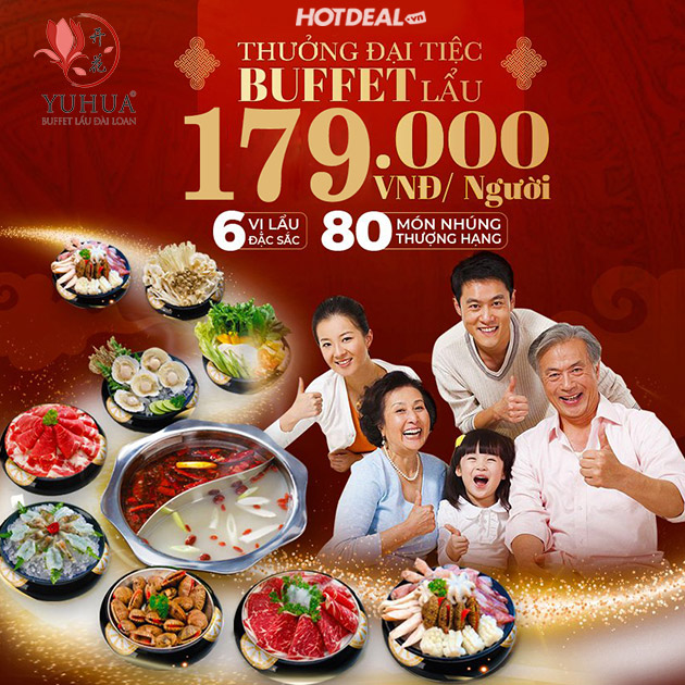 Yuhua Lê Văn Sỹ - Buffet Lẩu Đài Loan Hơn 80 Món Nhúng