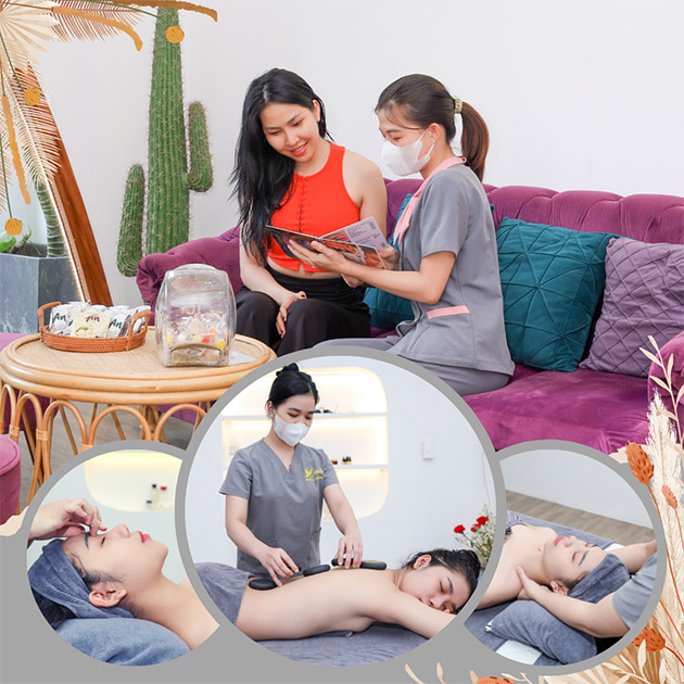 Xinh Beauty & Spa - 10 Combo Massage Body, Mặt 100’ - Miễn Tip