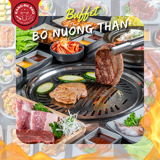 Kangbil BBQ - Buffet Bò Tươi Nướng Than Chuẩn Hàn Quốc
