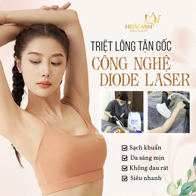 Hoài Anh Plus Beauty - Triệt Lông Diode Laser - 15 Lần + BH 5 Năm