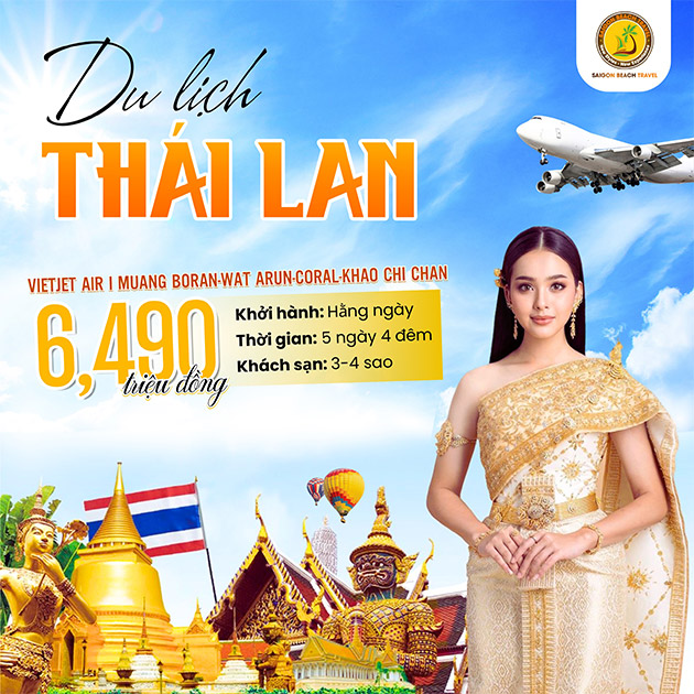 Tour Thái Lan 5N4Đ - Bangkok - Pattaya - Muang Boran